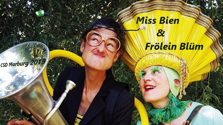 Miss Bien & Frölein Blüm auf dem CSD Mittelhessen in Marburg